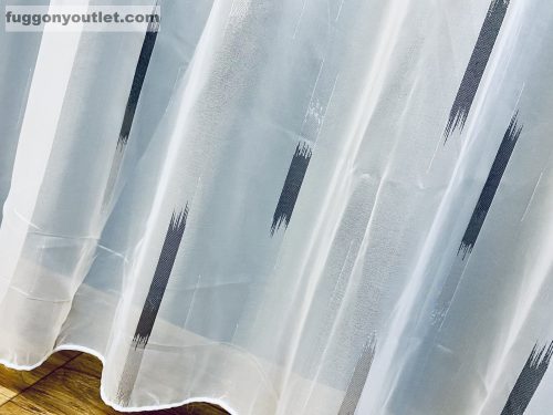 Voile, Parketta, fehér alapon fekete, 300x260 cm