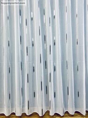 Voile, Parketta, fehér alapon fekete, 500x260 cm