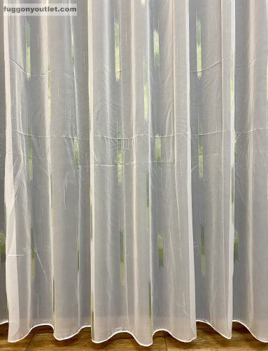 Voile, Parketta, fehér alapon zöld, 300x260 cm