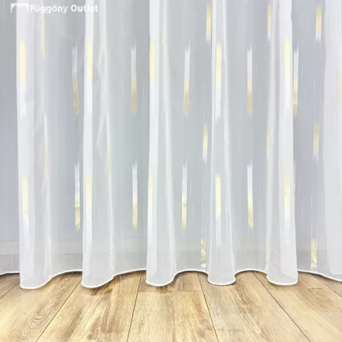 Voile, Parketta, fehér alapon arany, 300x180 cm 