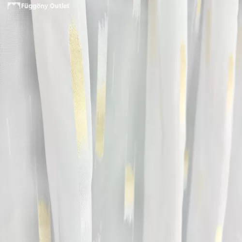 Voile, Parketta, fehér alapon arany, 300x180 cm 