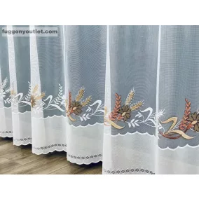 Búzavirág, fehér alapon barna, 150x250 cm