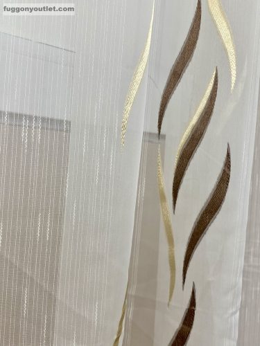 Készfüggöny, voile, Azra, krém alapon barna, 300x260 cm