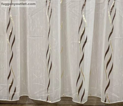 Voile, Azra, krém alapon barna, 300x260 cm