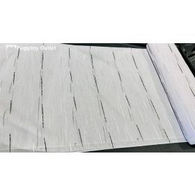 Méteráru, Pálcikás, Voile, fehèr alapon fekete, 280 cm 