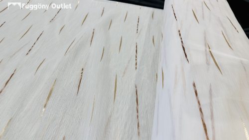 Méteráru, Pálcikás, Voile, krém alapon bronz, 280 cm 