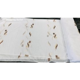 Méteráru, Zelis, Voile, fehèr alapon barna arany, 280 cm 