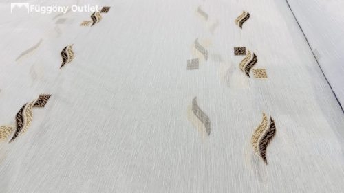 Méteráru, Zelis, Voile, fehèr alapon barna arany, 280 cm 