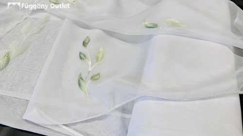 Méteráru, Feride, Voile, fehèr alapon zöld, 280 cm 