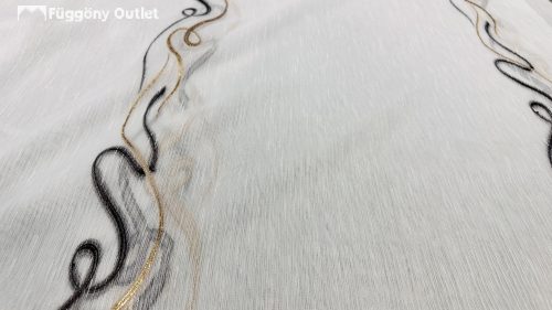 Méteráru, Irem, Voile, krém alapon barna arany, 280 cm 
