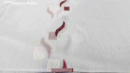 Méteráru, Zelis, Voile, fehèr alapon bordo, 280 cm 