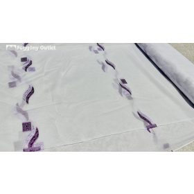 Méteráru, Zelis, Voile, fehèr alapon lila, 280 cm 