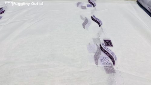 Méteráru, Zelis, Voile, fehèr alapon lila, 280 cm 