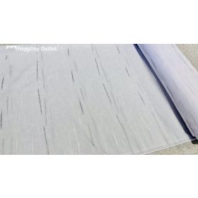   Méteráru, Pálcikás, Voile, fehèr alapon szürke, 280 cm 