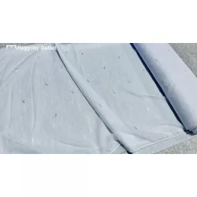 Méteráru, Apró leveles, Voile, fehèr, 280 cm 