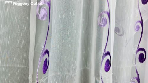 Méteráru, Nota, árvácskalila, Voile, fehér, 280 cm 