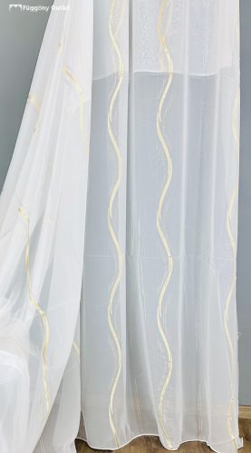 Méteráru, Voile, arany hullám fehér,  280 cm 