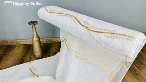 Méteráru, Voile, arany hullám fehér, 280 cm 