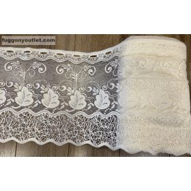   Méteráru, Vitrázs Függöny, Zsakar, krém Szőlőlevél, 40 cm