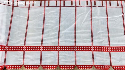 Méteráru, Vitrázs Függöny, hímzett voile, 45 cm