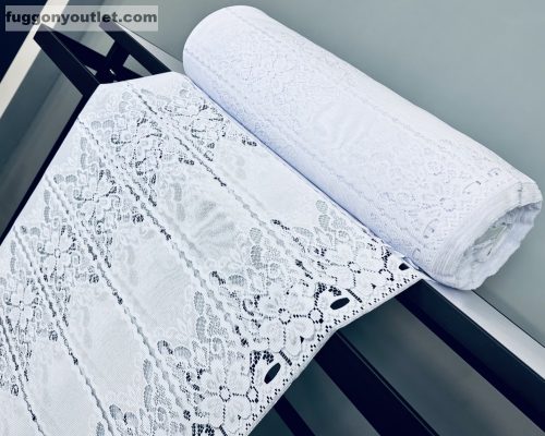 Méteráru, Vitrázs Függöny, Zsakar, fehér, 120 cm 