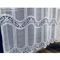   Méteráru, Vitrázs Függöny, Zsakar, Dantel, fehér, 120 cm