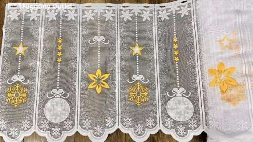 Méteráru, Vitrázs Függöny, Zsakar, Karácsony 60 cm 
