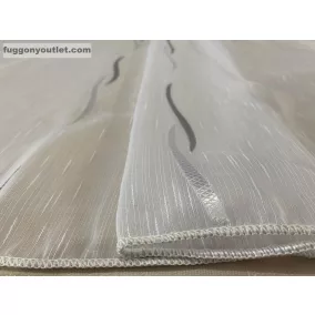 Voile, Zoe, fehér alapon szürke 500x260 cm 