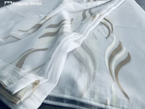 Voile, Dilara, fehér alapon mogyoró, 200x260 cm