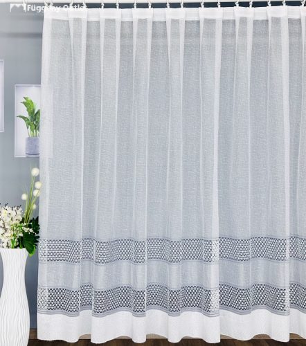 Berra, fehér alap szürke csíkos, 200x175 cm 