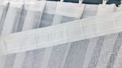 Berra, fehér alap szürke csíkos, 200x175 cm 