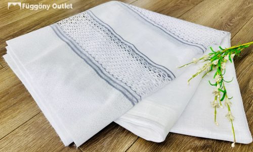 Berra, fehér alap szürke csíkos, 200x175 cm 