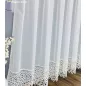 Voile, csipkés, krém, 200x175 cm