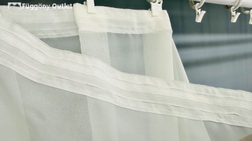 Voile, csipkés, krém, 200x175 cm