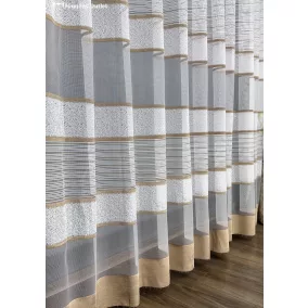 Bordás, fehér alapon barna 300x175 cm