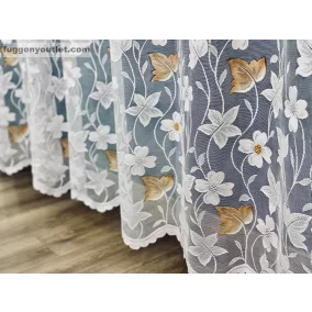 Yaprak, fehér alapon barna Levél, 500x250 cm