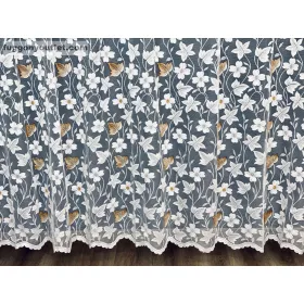 Yaprak, fehér alapon barna Levél, 400x250 cm