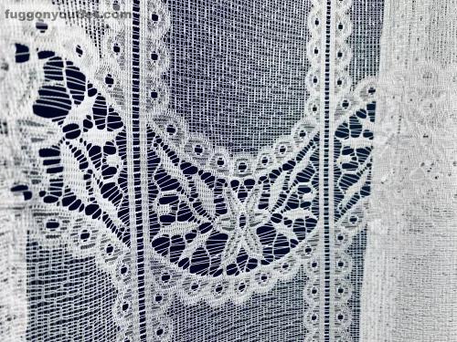 Dantel, fehér, 400x155 cm