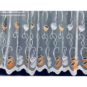 Coffee, fehér alapon narancs barna, 500x250 cm