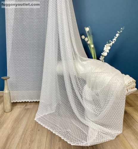 Méteráru, Zsakar, tört fehér, Pöttyös, 180 cm