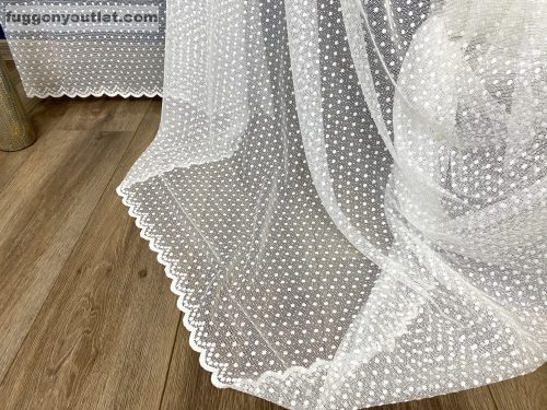 Méteráru, Zsakar, tört fehér, Pöttyös, 180 cm