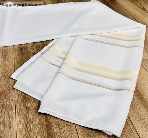Voile, barna Csíkos, 500x210 cm