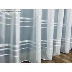Voile, fehér Csíkos, 300x260 cm