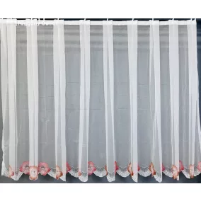 törtfehér alapon mályva rózsa, 300x150 cm
