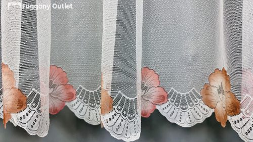 törtfehér alapon mályva rózsa, 300x150 cm