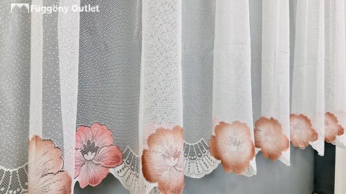 törtfehér alapon mályva rózsa, 300x150 cm