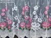 Pipacsvirág, fehér alapon rozsaszin, 300x250 cm