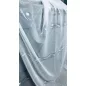 Méteráru,Voile,Roshan, fehér alapon szürke, 150 cm 
