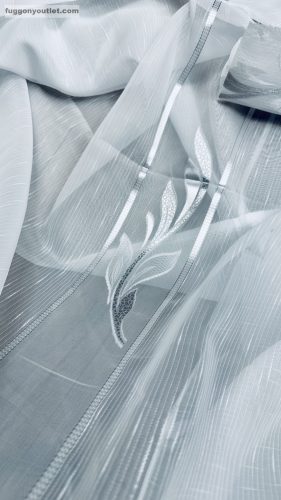 Méteráru, Halime, Voile, szürke, 210 cm 