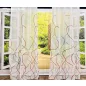 Voile, Dalga piros ,145x250 cm 2 db csomag